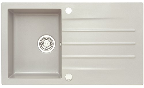 AXIS KITCHEN Mojito 100 Küchenspüle Farbe Axis Caffee Latte Beige Material Axigranit 50er Unterschrank Spülbecken Siphon, Exzenterbedienung, Ausschnittschablone