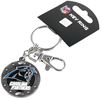 aminco NFL Carolina Panthers Impact Metall Schlüsselanhänger Clip Schlüsselanhänger Silber