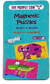 The Purple Cow PC078 Magnetic Travel Game, Mini Puzzles