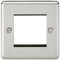 KNIGHTSBRIDGE CL2GBC 2G Modular Faceplate-Rounded Edge Brushed Chrome