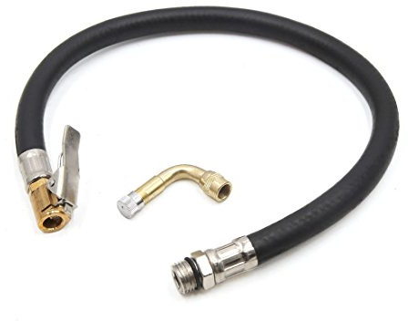 Sourcingmap 13mm Thread Dia Car Tire Inflator Hose W/ 90 Degree Valve Extension
