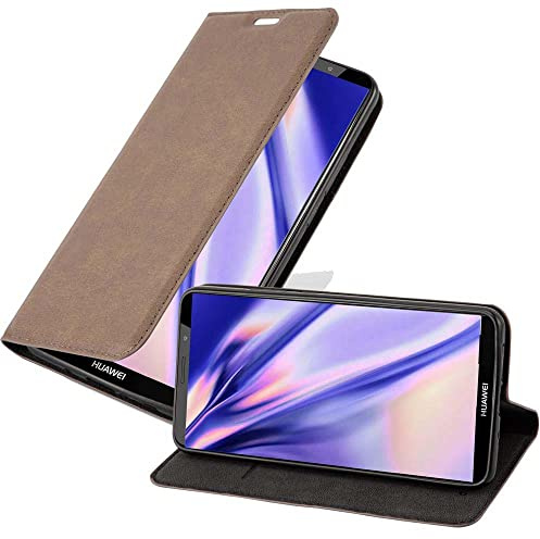 Cadorabo Hülle kompatibel mit Huawei Mate 10 PRO aus Premium Kunst Leder Flip Klappbare Stoßfeste Magnetische [Standfunktion] [Kartenfächern] Cover Hülle für Huawei Mate 10 PRO Tasche in Braun