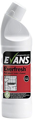 Evans Vanodine Everfresh Pot Pourri, Toilet and Washroom Cleaner, 1 L (Pack of 6)