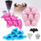 Schädel Bat Ghost Bat Eiswürfelschale Halloween Schokoladenform Silikon Fondant Formen für Kuchen Dekorieren Cupcake Decor Seife Backform Sugarcraft DIY Pack von 3