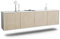 Dekati Lowboard Anaheim hängend (180x49x35cm) Korpus Weiss matt - Front Holz-Design Zeder - Push to Open