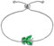 Aurora Tears Schmetterling verstellbare Armband 925 Sterling Silber Mai Birthstone Green Emerald Eröffnung Armband Tiere Schmuck für Frauen und Mädchen DB0111G