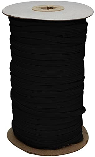 Lumonic Gummiband flach 50m x 5mm - Gummilitze Kochfest z.B. für Masken Mundschutz zum Nähen und Basteln - Gummi Meterware (verschiedene Längen)