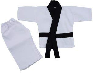 Playwell Arti Marziali Carino Neonato Karate Uniforme (Suit) - 6-12 Mesi, bianco, 0