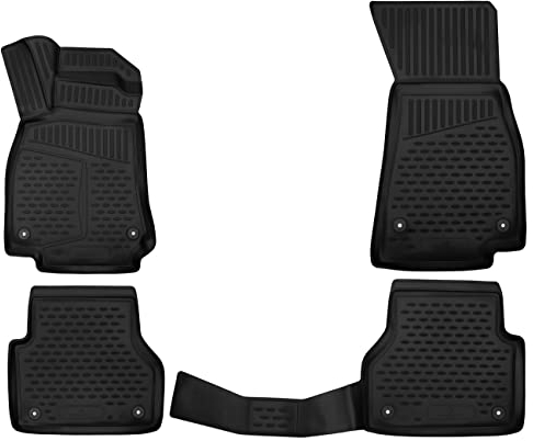 Walser XTR Gummi Fussmatten Auto für Audi A6 C8 Avant (4A5) 2018-Heute, A6 Allroad C8 (4AH) 11/2018-Heute, 100% passgenaue Auto Fußmatten, robuste Universal Fußmatte Auto, Gummimatten Auto