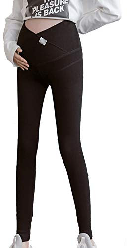 LBBL Hiver Épais Chaud Plus Velours Coton Maternité Skinny Legging À Travers V Ventre Pantalon Vêtements pour Femmes Enceintes Grossesse Pantalon Thermique Femme (Color : B, Size : Medium)