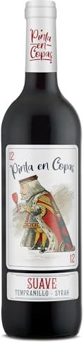 PINTA EN COPAS vino tinto tempranillo syrah botella 75 cl