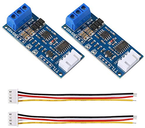 ALMOCN 2 Stück TTL auf RS485 Adaptermodul 3,3 V 5 V 485 auf TTL Signal Single Chip Serial Port Level Converter Borad mit RXD, TXD Anzeige