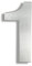 HASWARE Numero civico moderno in acciaio inossidabile spazzolato Elegante porta alfabeto placca Street Home Decor (1, 8 pollici argento)
