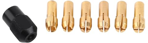 Collet Sleeves Set M8 x 0.75 with 7Pcs Precision Collets 1mm to 3.2mm for Rotary Tool