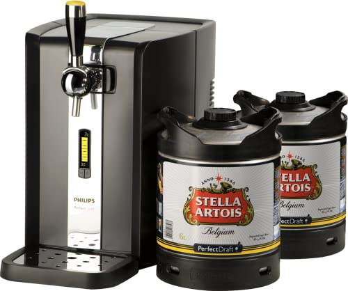 Bierzapfanlage PerfectDraft 6-Liter. Beinhaltet 2 x 6L Fässer Bier - Inklusive 10euros Pfand (Stella Artois)