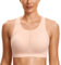 SYROKAN Women's Sports Bra for Large Breasts High Impact Full Coverage Padded Wireless Running Halter Neck Bra Marshmallow Pink 38F