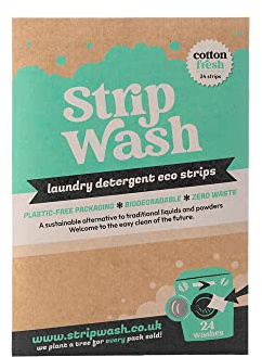 EcoLiving Laundry Detergent Strips (Cotton Fresh) | Eco-Friendly Solution (24 Sheets) Biodegradable for a Sustainable Home, Office, Restaurant Zero Waste Pack Of 1 24.0 count