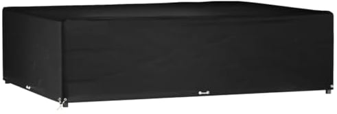 vidaXL Gartenmöbel Abdeckung, Abdeckplane Wasserdicht UV-beständig, Rechteckig Schutzhülle mit 16 Ösen, Garnitur Schutzhaube Abdeckplane für Rattanmöbel, 300x200x75cm