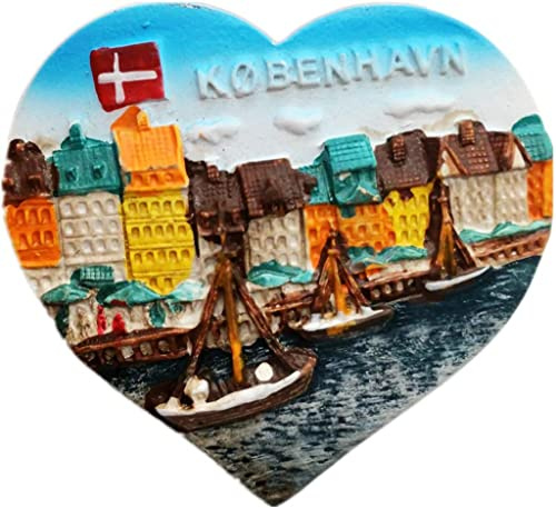 Kopenhagen Dänemark Nordischer Kühlschrankmagnet Kühlschrankmagnet Dekoration Magnet Aufkleber Souvenir Harz Basteln