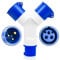 Caravans Hook Up 16Amp 2-Way Cable Plug Splitter, 220v 3 Pin Industrial Site Plug IP44 Waterproof Wall Socket Electric Power Main Lead Adaptor Converter for Camping Motorhomes Tents