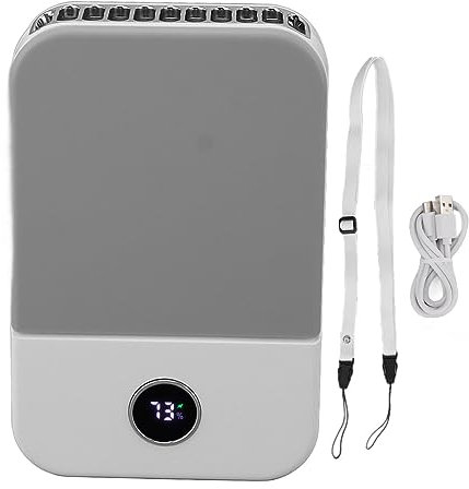 Ventilador de Cuello Colgante Silencioso y Portátil Ventilador de Cuello Colgante 3 Ventilador de Enfriamiento de Cuello Portátil Velocidad del Viento Clip de Cintura Silencioso