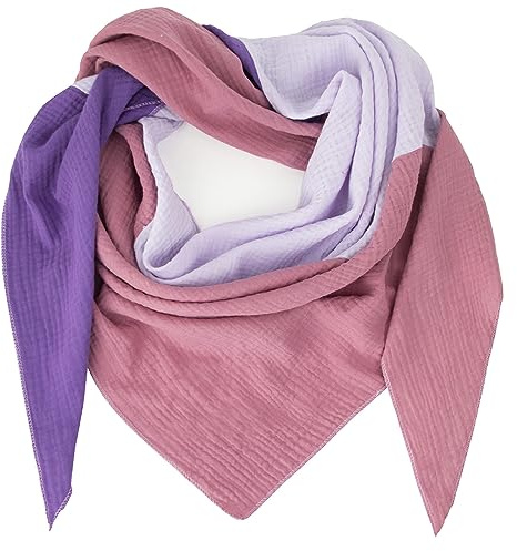 Gloop Damen XXL Strick Dreieck Schal Halstuch Baumwolle Dreieckstuch Musselin Schal ohne Kratze an Haut Made in Italy