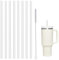 Reusable Straw Drinking Replacement Straws for Stanley Cup 40oz Tumbler, 8 Pack Cup Straw with Straw Cleaning Brush, Compatible with Stanley Cup Straw Quencher Hydro Flask Water Bottle Adventure