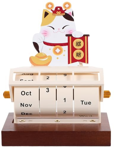 NUOBESTY Wohnaccessoire Cartoon-Kalender Kleiner Tischkalender