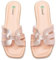 Ataiwee Women's Flat Slide Sandals - Ladies Casual Criss Cross Slip On Walk Summer Dress Slide Sandals.(2307018,GD/MF,10 UK)
