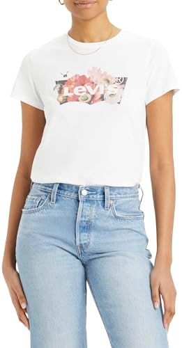 The Perfect Tee Floral Bw Fill Bright Wh