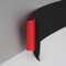 Kyaoayo PVC Weichsockelleiste, Fussleisten, Sockelleiste, Selbstklebende Abschlussleiste Aus PVC, Flexible Skirting Board Trim,für Küche,Bad,Wohnzimmer,für Eine Räumliche Wirkung (6M × 10CM, Schwarz)