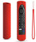 DUOLAXMENG Silicone Cover for Fire TV Stick 4K+ Max 2nd gen 2023 Remote Cover, Toshiba/Insignia Smart TV Remote Silicone Case Cover Anti-Slip Sleeve with Lanyard (Red)