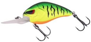 ZECK Wobbler/Kleiner Crankbait ideal für Barschangeler - Danny 2.0 | 4,5 cm | 2,0 m F - Firetiger