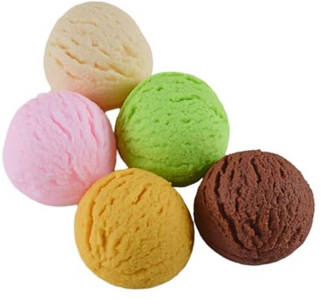 ibasenice Eiscreme Kugel Dekoration PVC Imitation 5 Farben Realistische Eiskugeln Party Requisite Für Ausstellungszwecke Und Kaffeebar Zubehör
