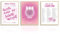 Dazzlewall Stampe da Parete Rosa Preppy, Quadri Rosa Gradiente Aura, Poster Decorazione Murale Estetica di Tendenza per la Stanza delle Ragazze Teen Dormitorio 30x40 cm Senza Cornice Set di 3