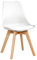SHIITO Silla de Comedor de Estilo Nórdico - 47 x 42 x 84 cm - Modelo Karlson- Diseño Sencillo y Elegante - con Patas de Haya - Color Blanco