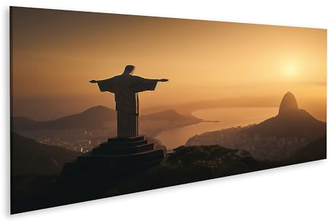 islandburner Bild auf Leinwand Jesus Statue Rio De Janeiro Bilder Wandbilder Poster