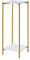 NICEME 90 cm Tall Plant Pot Stand Rack Corner Shelf, Cake Table Tall Side End Table for Living Room, Indoor (White, Square 2 Tier)