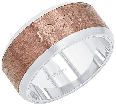 JOOP! Ring Edelstahl Herren Ringe, Silber, Kommt in Schmuck Geschenk Box, 2038041