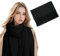 Nhgkju Schal Schwarz Damen Damen Warme Winter Schal mit Quasten Pashmina Schals Verdickt Einfarbig Tücher für Abendkleid Verblasst Nicht Weich Bequem 200 x 70cm