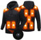NEEMOSI Beheizbare Jacke Hoodie für Herren Damen Elektrische Beheizte Kapuzenpullover Sweatshirt 11 Heizzonen LED-Display Casual Pullover Hoody mit Kapuze Winter Warm für Outdoor Camping Wandern Jagd