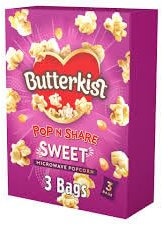Butterkist Microwave Popcorn, 60g Bags (10 x 3 x 60g (30 Bags Total), Sweet)