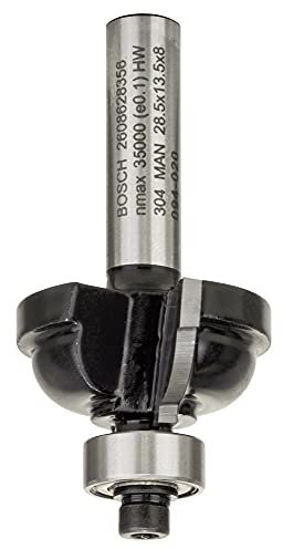 Bosch Professional Zubehör 2608628356 Profilfräser F 8 mm, R1 6,3 mm, D 28,5 mm, L 13,5 mm, G 54 mm