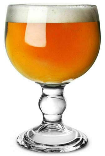 Chabrias Ltd Weiss Beer Goblet 18oz / 510ml | 51cl Stemmed Beer Glasses, Belgian Ale Goblets, Libbey Goblets, Stemmed Glass Crystal-Clear and Cocktail Glass