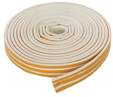 FIXMAN 531740 Selbstklebender Dichtungsstreifen, P-Profil 3–5 mm/15 m, weiß