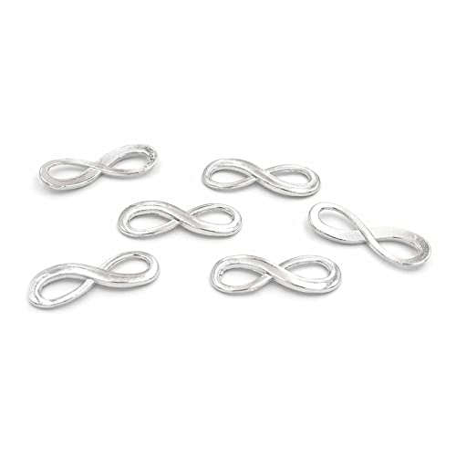 Verbinder als Infinity in Platinfarben, 24mm, 6 Stück