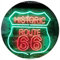 ADVPRO Route 66 Historic US The Mother Road Decoration Dual Color LED Barlicht Neonlicht Lichtwerbung Neon Sign Grün & Rot 400 x 300mm st6s43-i2371-gr