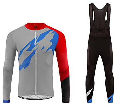 UGLY FROG Frühling/Herbst Männer Radfahren Kleidung Set Fahrrad Anzug Outdoor Langarmtrikot+ Hose Atmungsaktiv Schnell Trocken (Größe XS-6XL)