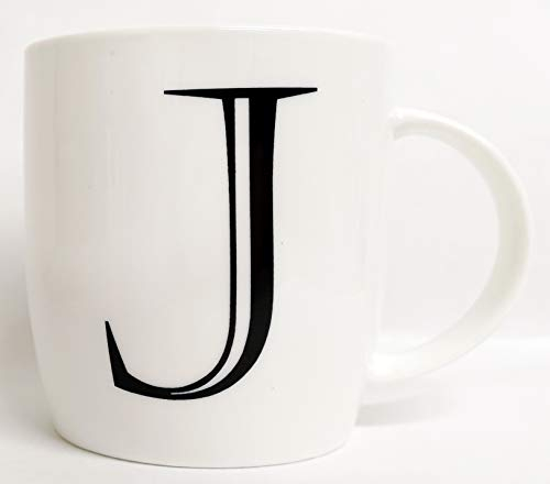 Personalised J Mug Fine China Boston 12 oz Alphabet Letter A-Z Hand Decorated in UK