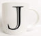 Personalised J Mug Fine China Boston 12 oz Alphabet Letter A-Z Hand Decorated in UK